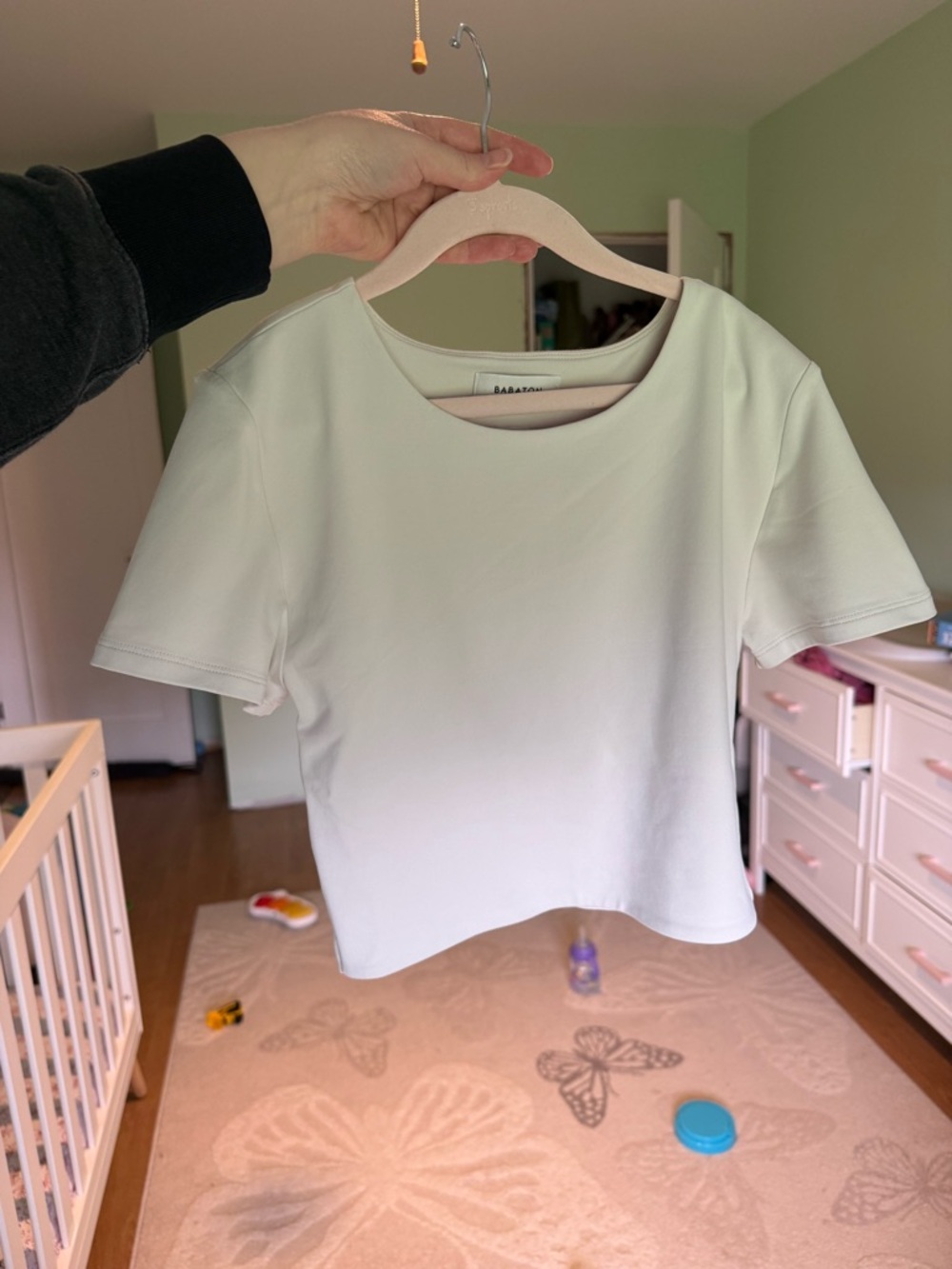 Babaton Crop Contour Beige Top